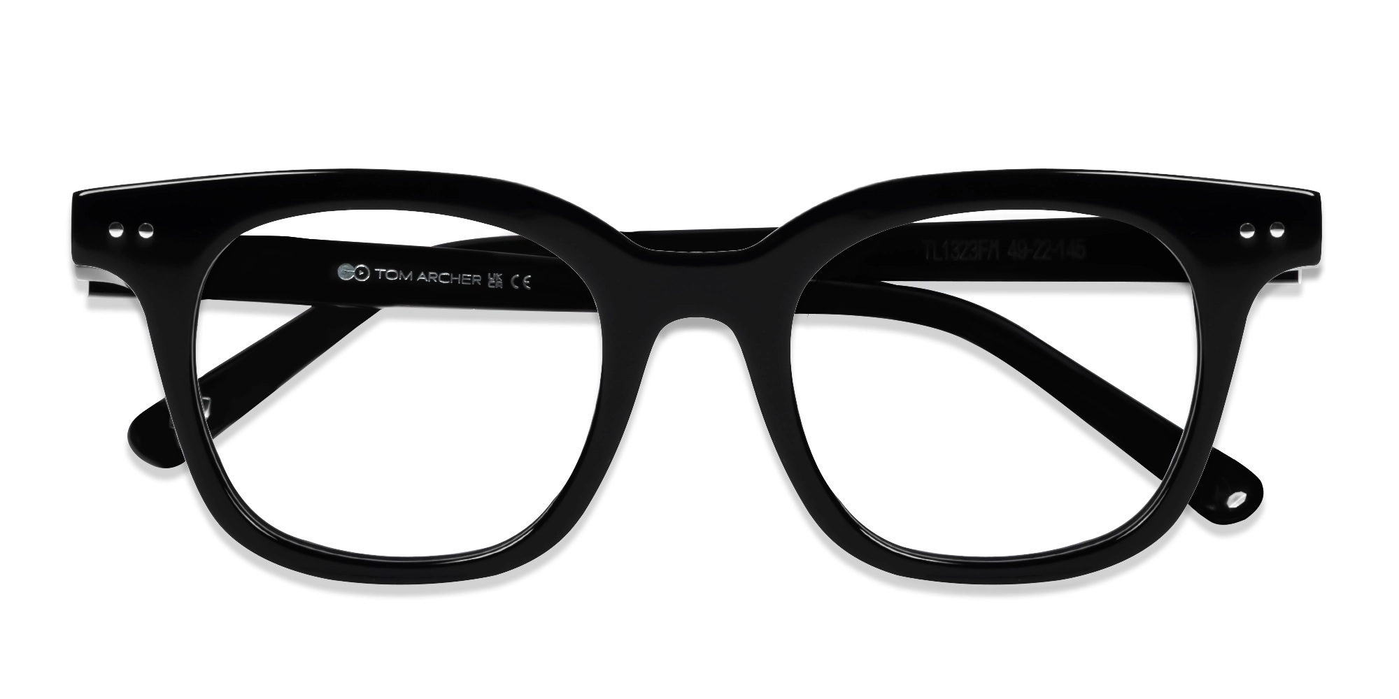 Black Square Acetate Full-Rim Glasses-5