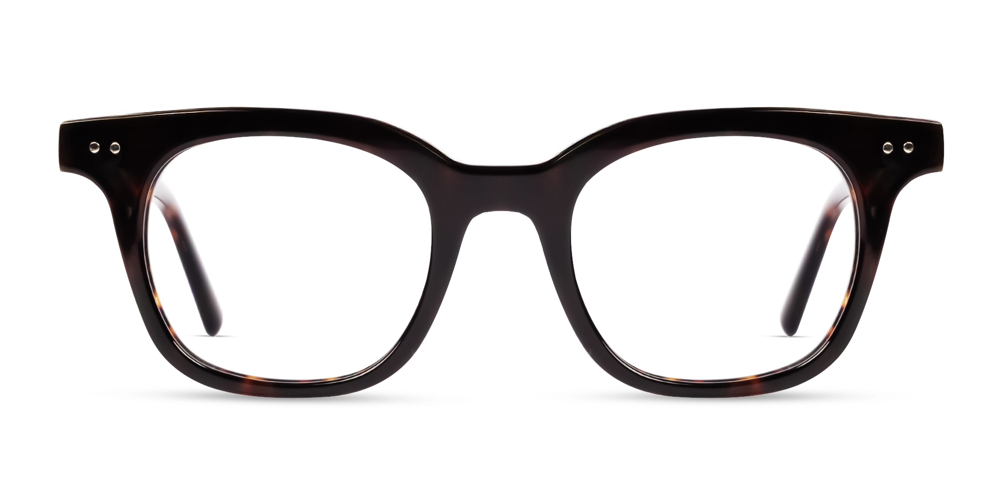 Dark Tortoise Acetate Full-Rim Glasses-1