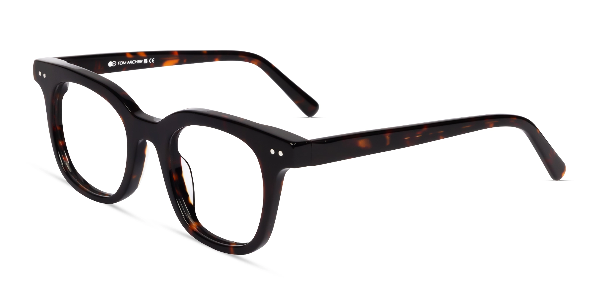 Dark Tortoise Acetate Full-Rim Glasses-2