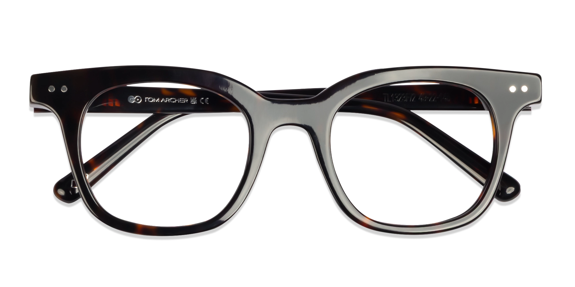 Dark Tortoise Acetate Full-Rim Glasses-5