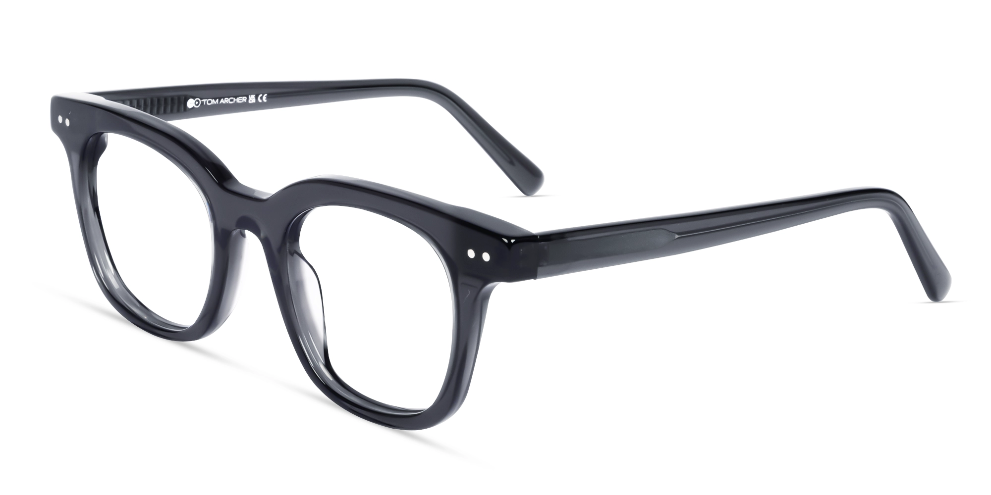 Crystal Grey Acetate Full-Rim Glasses-2 Crystal Grey Acetate Full-Rim Glasses-2