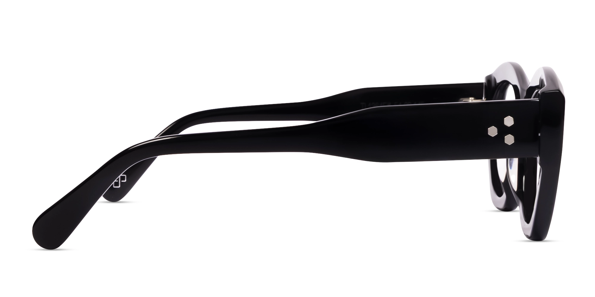 Black Thick Geometric Fullrim Glasses