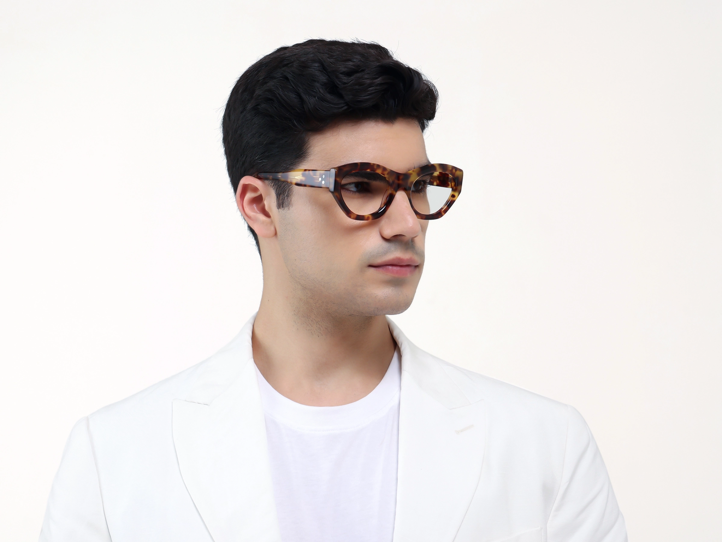 Marzipan Tortoise Thick Geometric Glasses