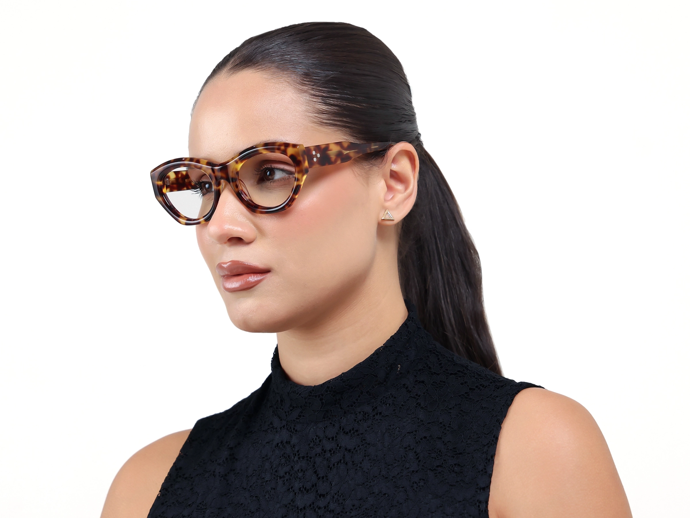 Marzipan Tortoise Thick Geometric Glasses