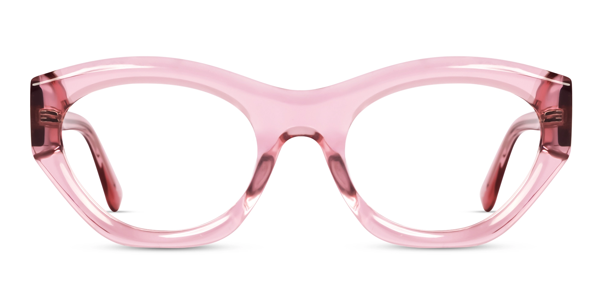 Thick Crystal Pink Geometric Glasses Thick Crystal Pink Geometric Glasses