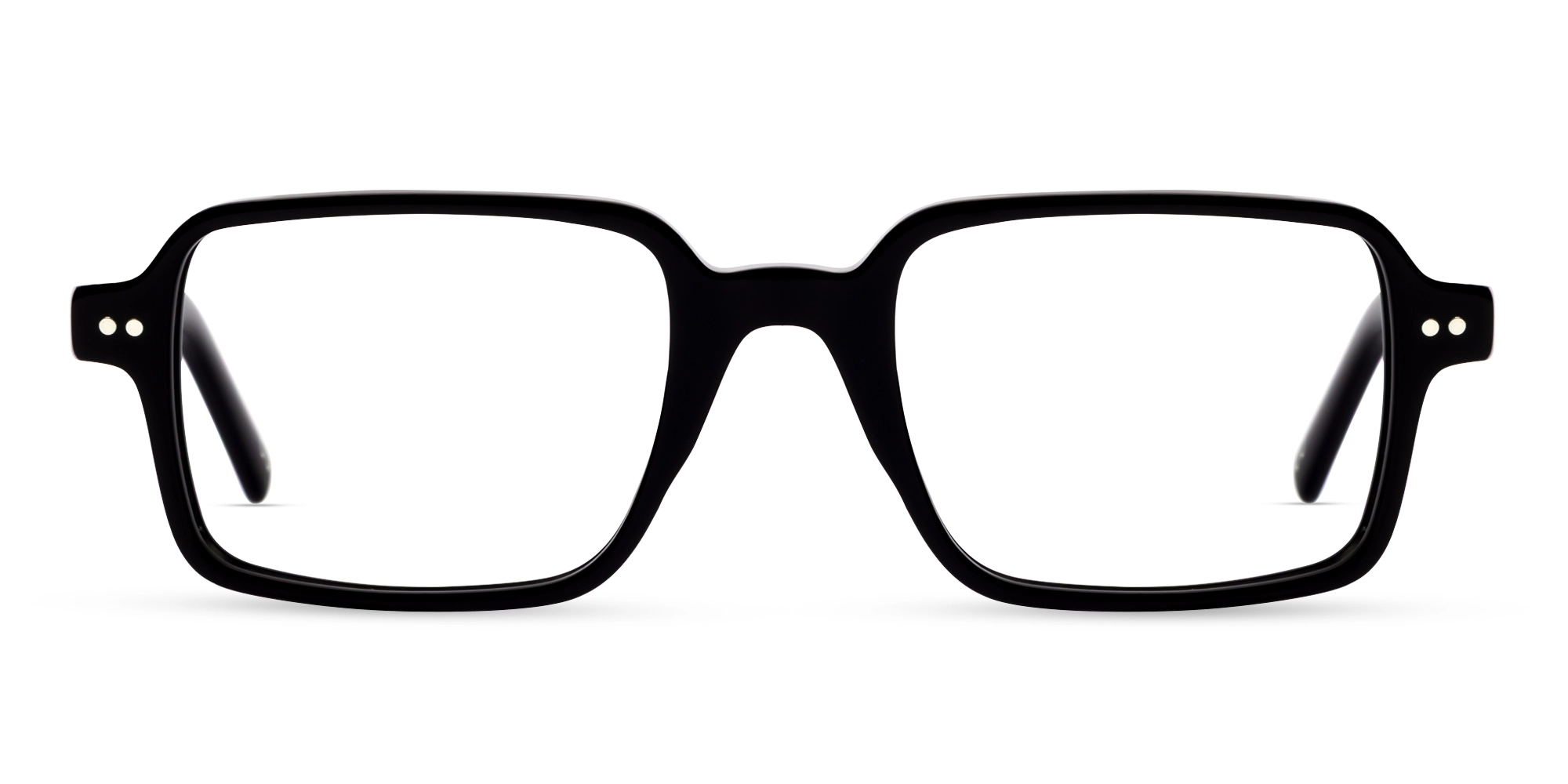 Rectangle Black Fullrim Acetate Glasses-1