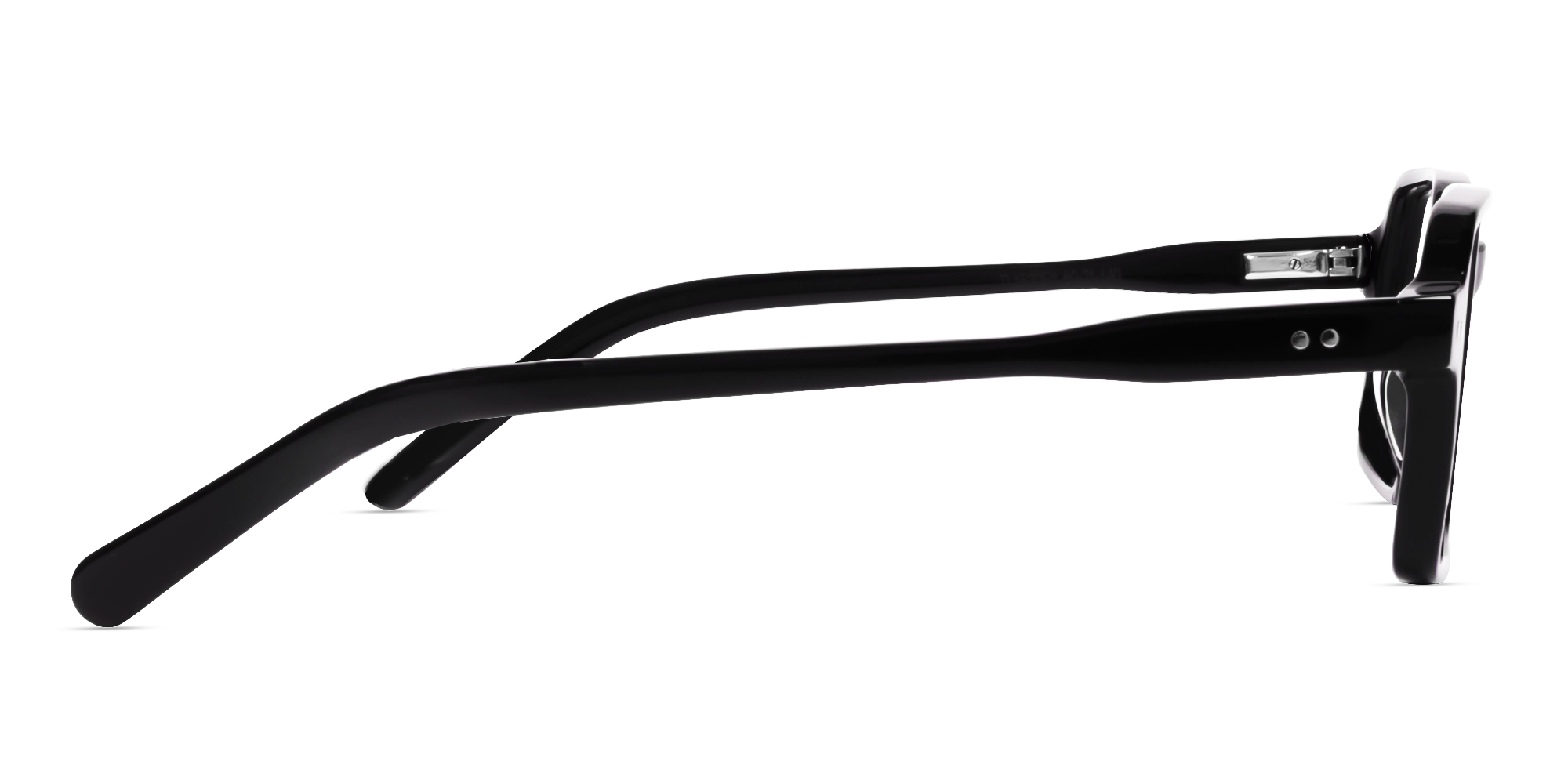 Rectangle Black Fullrim Acetate Glasses-3