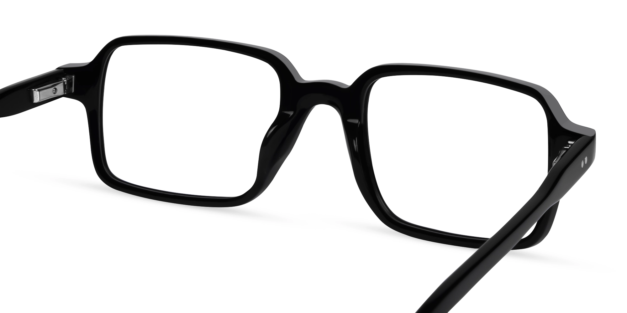 Rectangle Black Fullrim Acetate Glasses-4