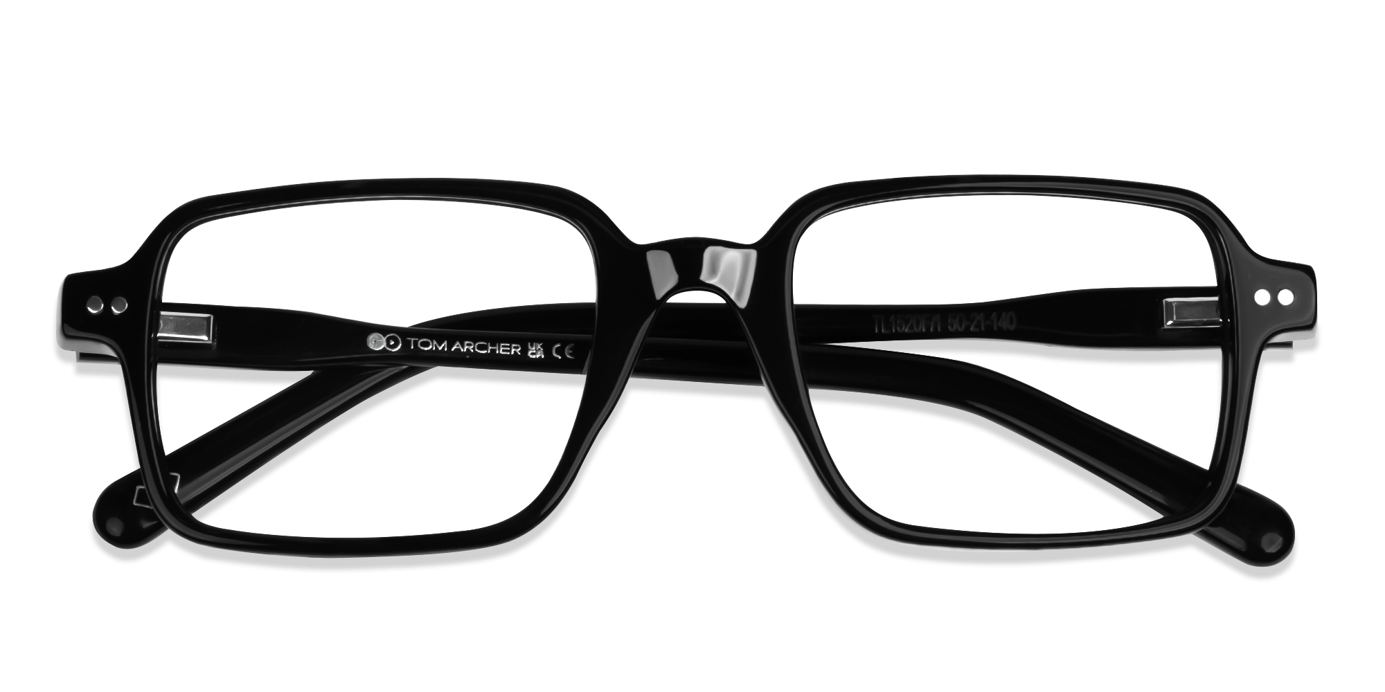 Rectangle Black Fullrim Acetate Glasses-5