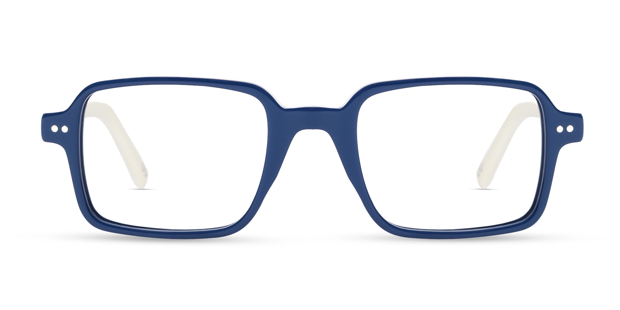 Blue Rectangle Fullrim Acetate Glasses-1