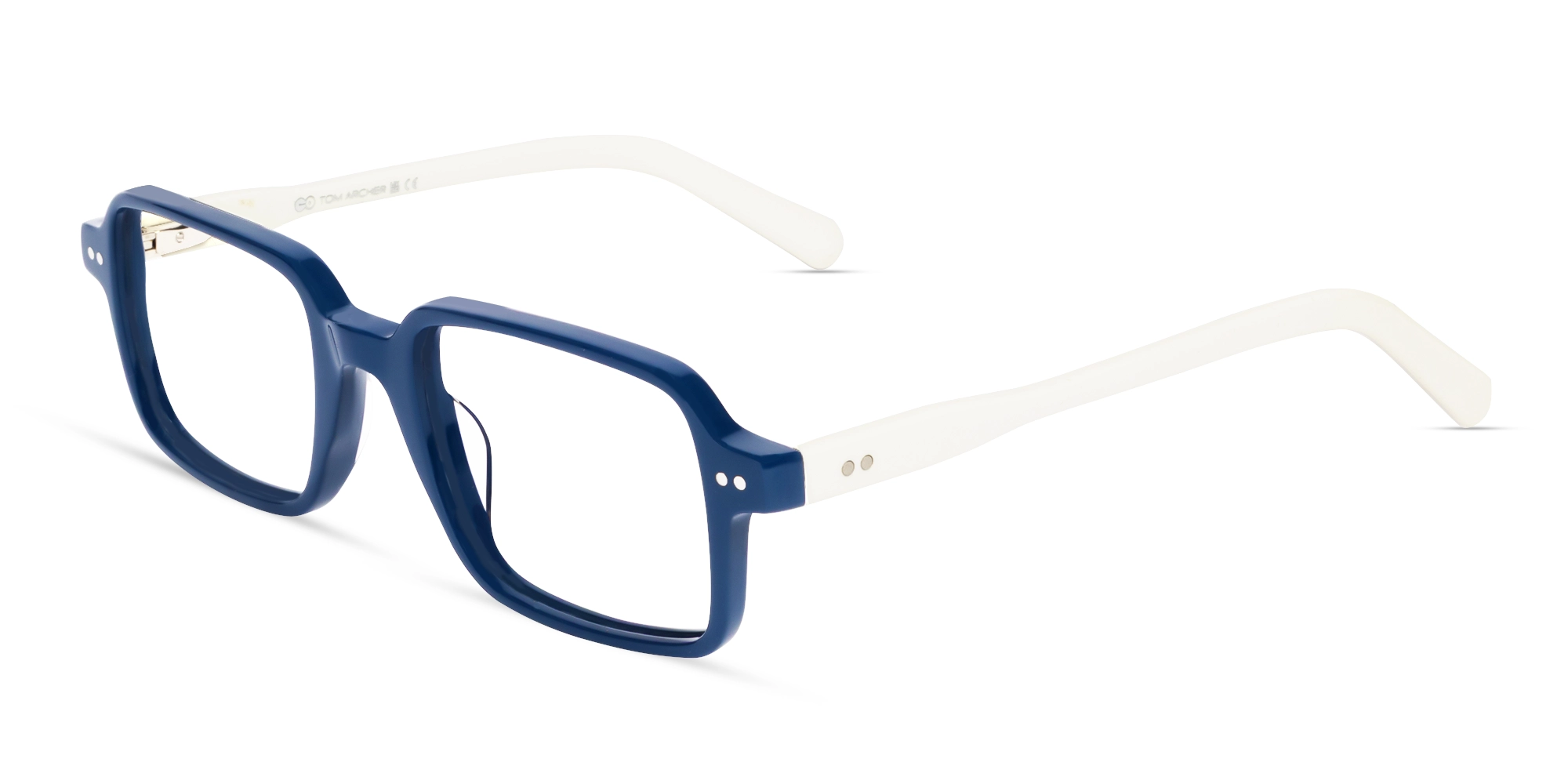 Blue Rectangle Fullrim Acetate Glasses-2