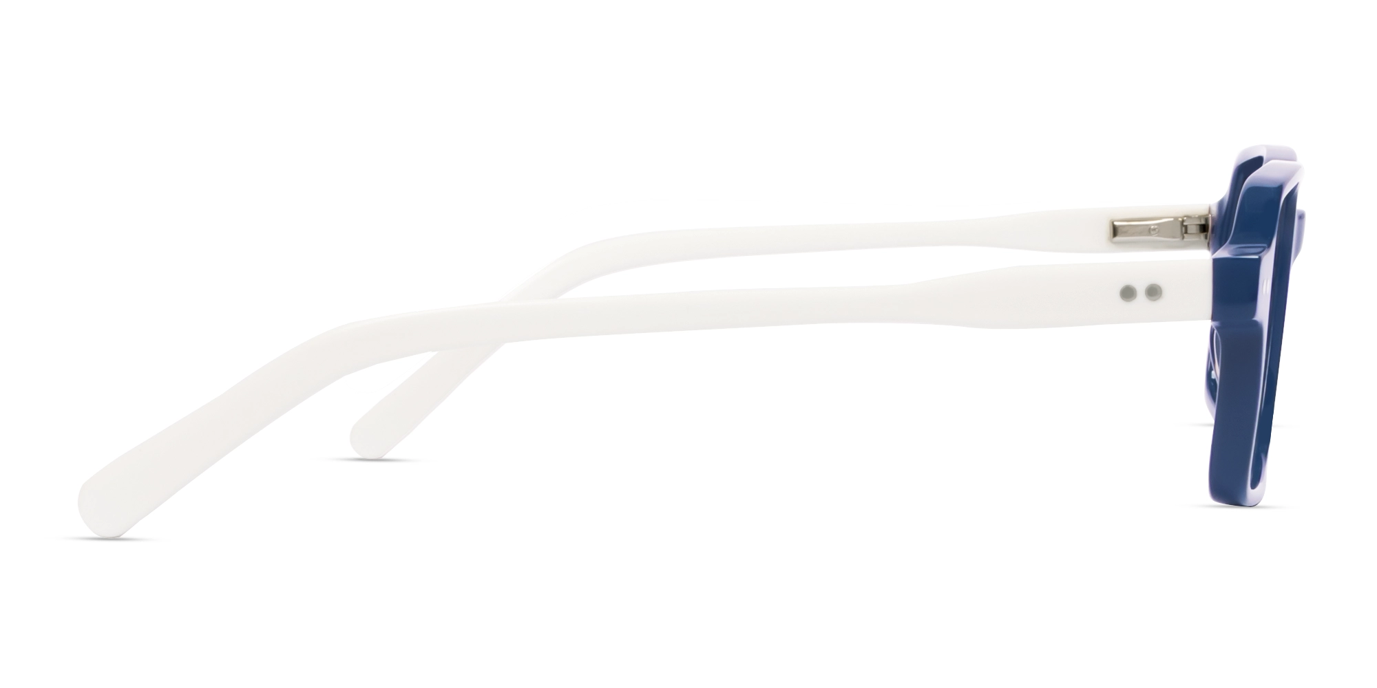 Blue Rectangle Fullrim Acetate Glasses-3