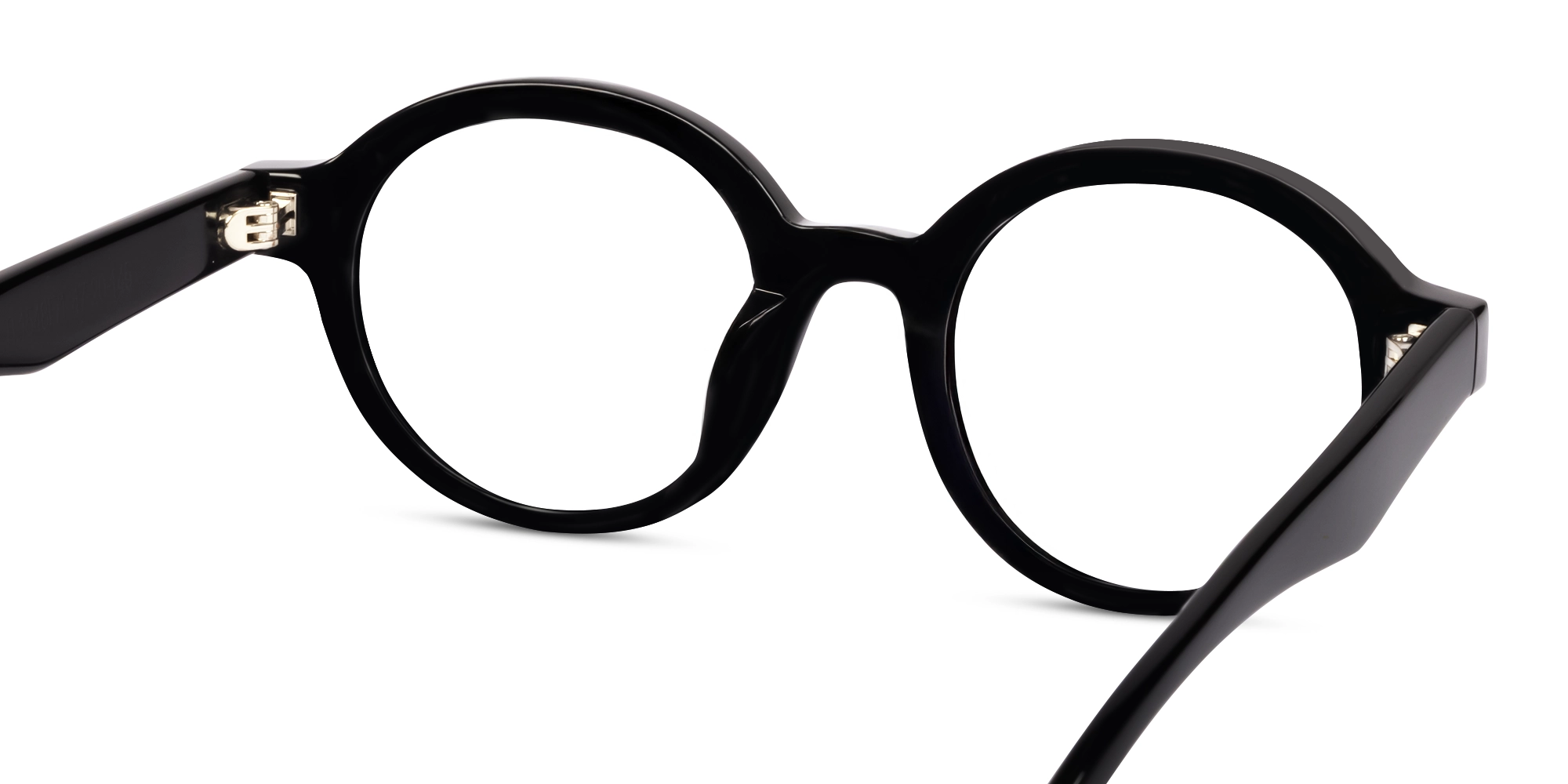 Black Round Full-Rim Acetate Glasses-4