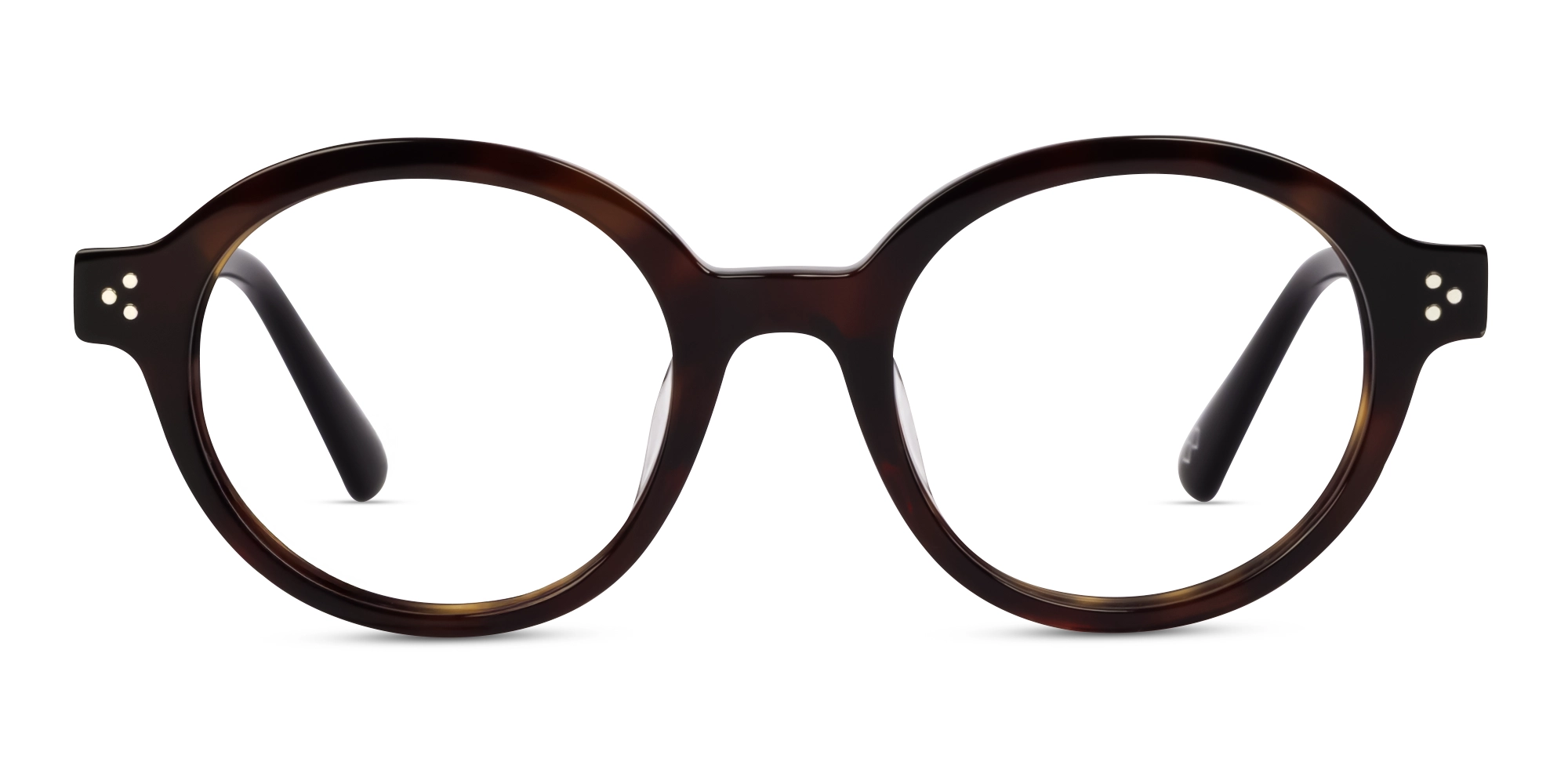 Dark Tortoise Round Full-Rim Acetate Glasses-1 Dark Tortoise Round Full-Rim Acetate Glasses-1