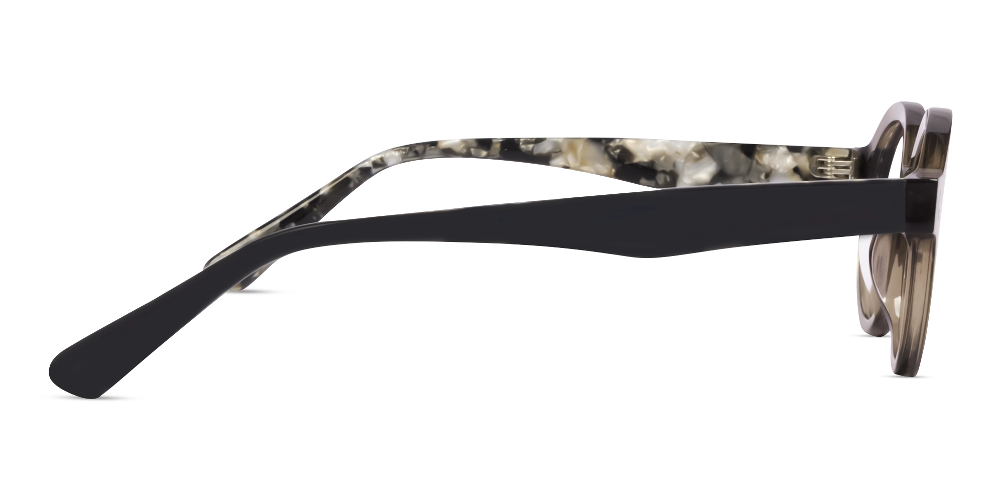 Crystal Sand Round Fullrim Acetate Glasses-3