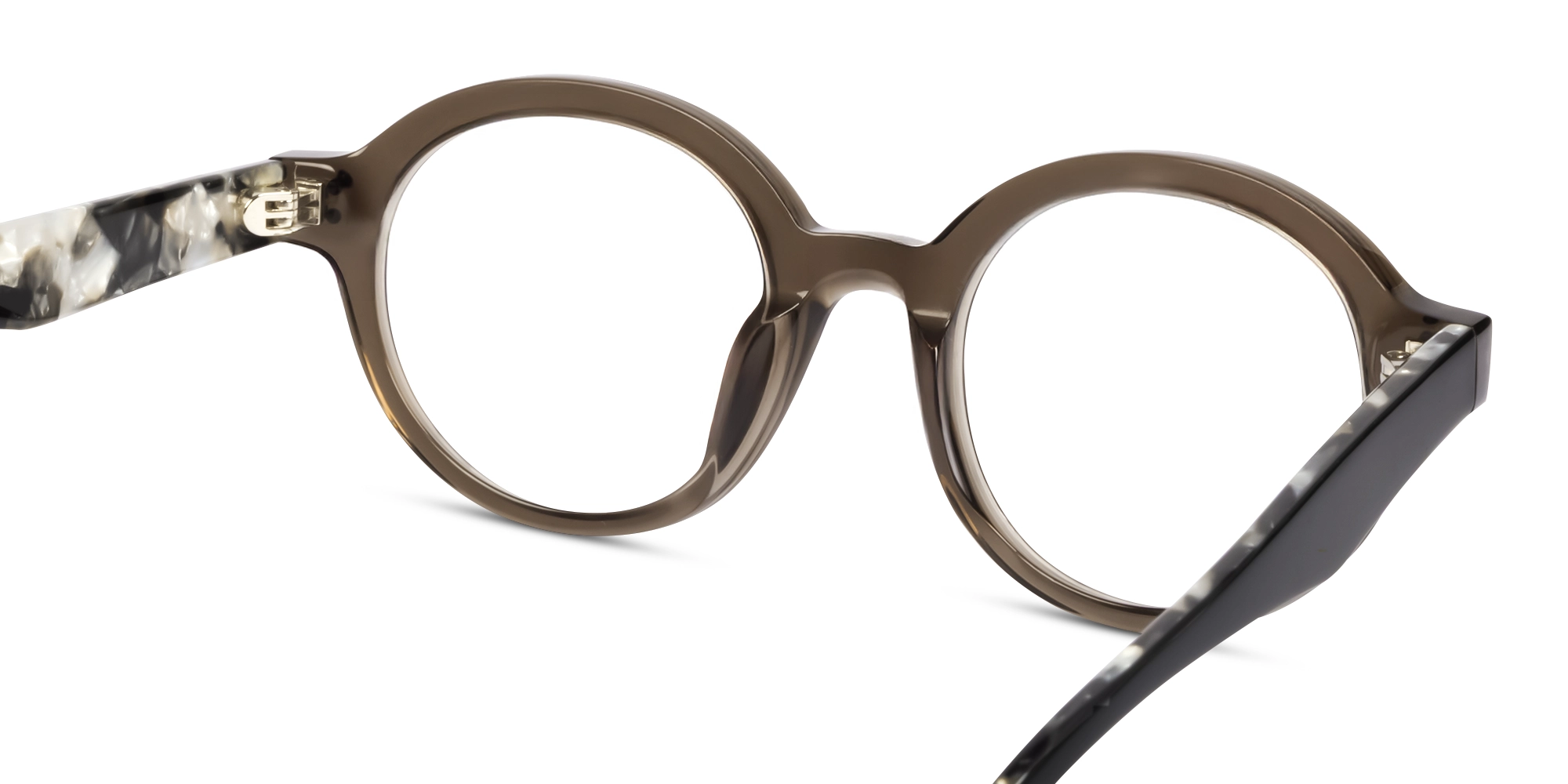 Crystal Sand Round Fullrim Acetate Glasses-4