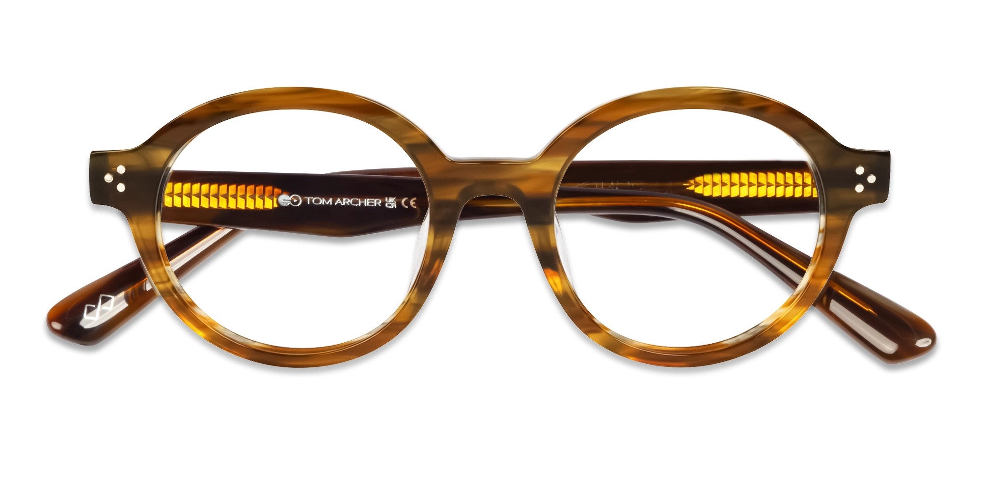 Crystal Chicory Round Fullrim Acetate Glasses-5