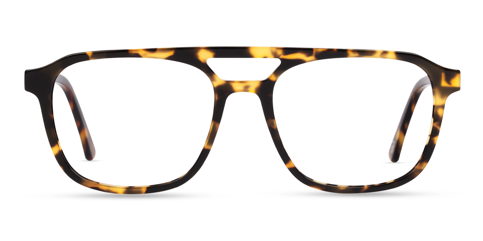 Tortoise Double Bridge Pilot Fullrim Glasses-1
