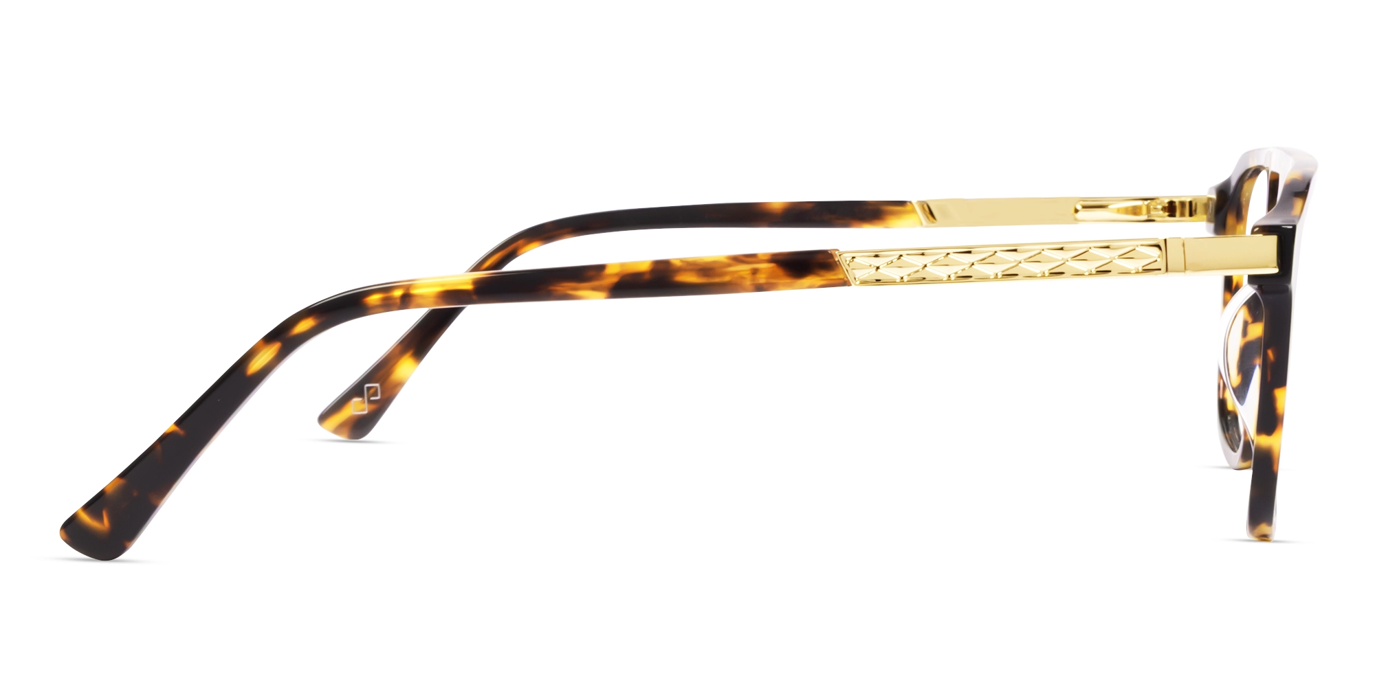 Tortoise Double Bridge Pilot Fullrim Glasses-3