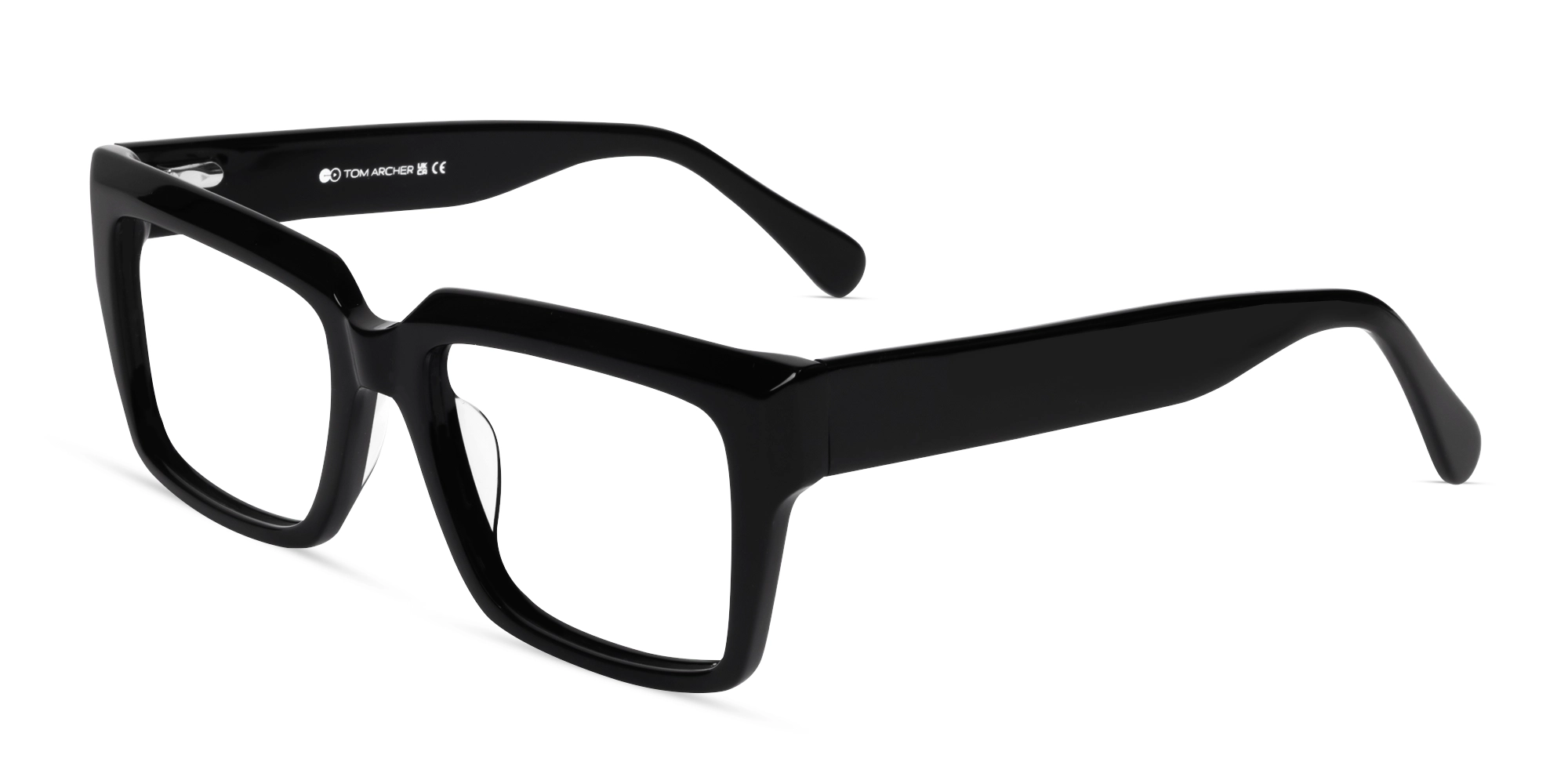 Large Rectangular Black Glasses-2