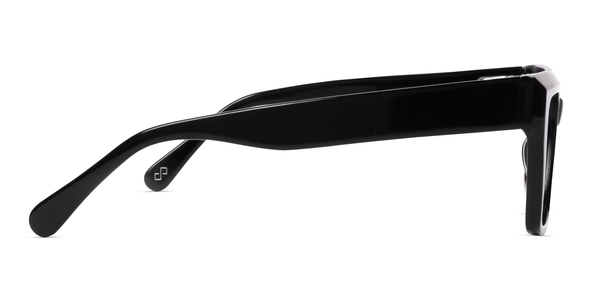 Large Rectangular Black Glasses-3