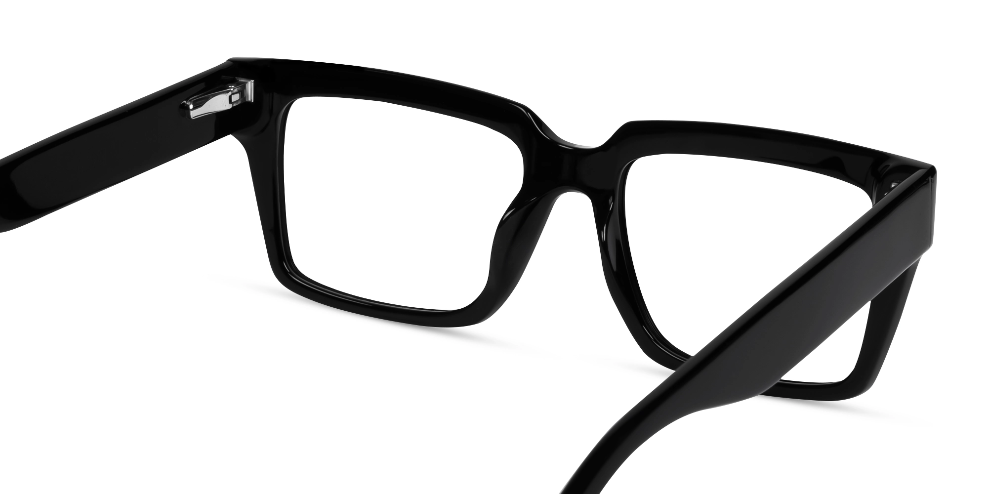Large Rectangular Black Glasses-4