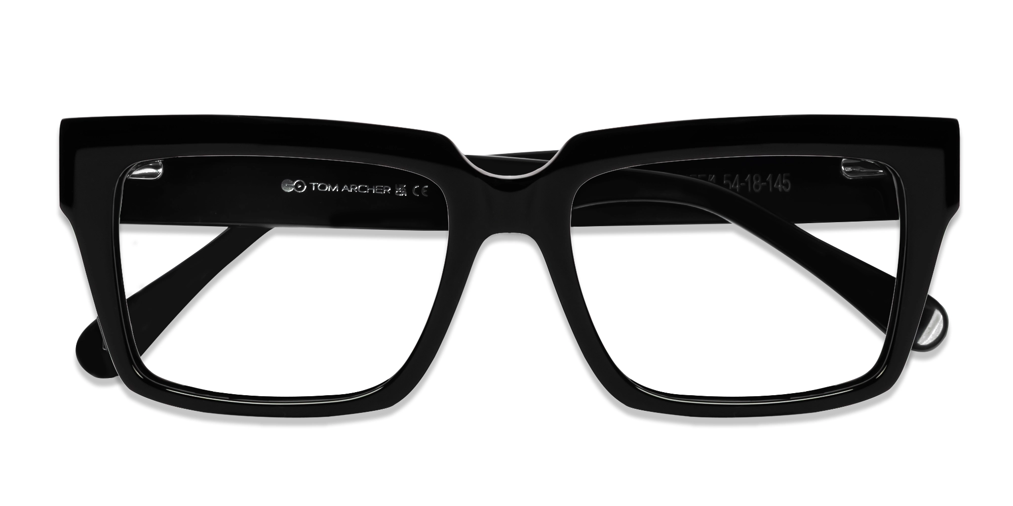 Large Rectangular Black Glasses-5