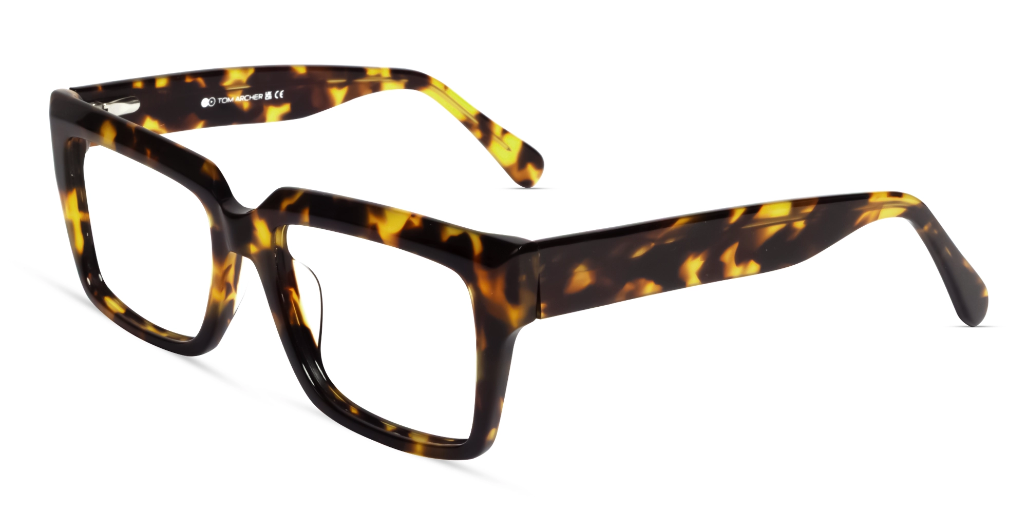 Havana Tortoise Spring Hinge Rectangular Glasses-2