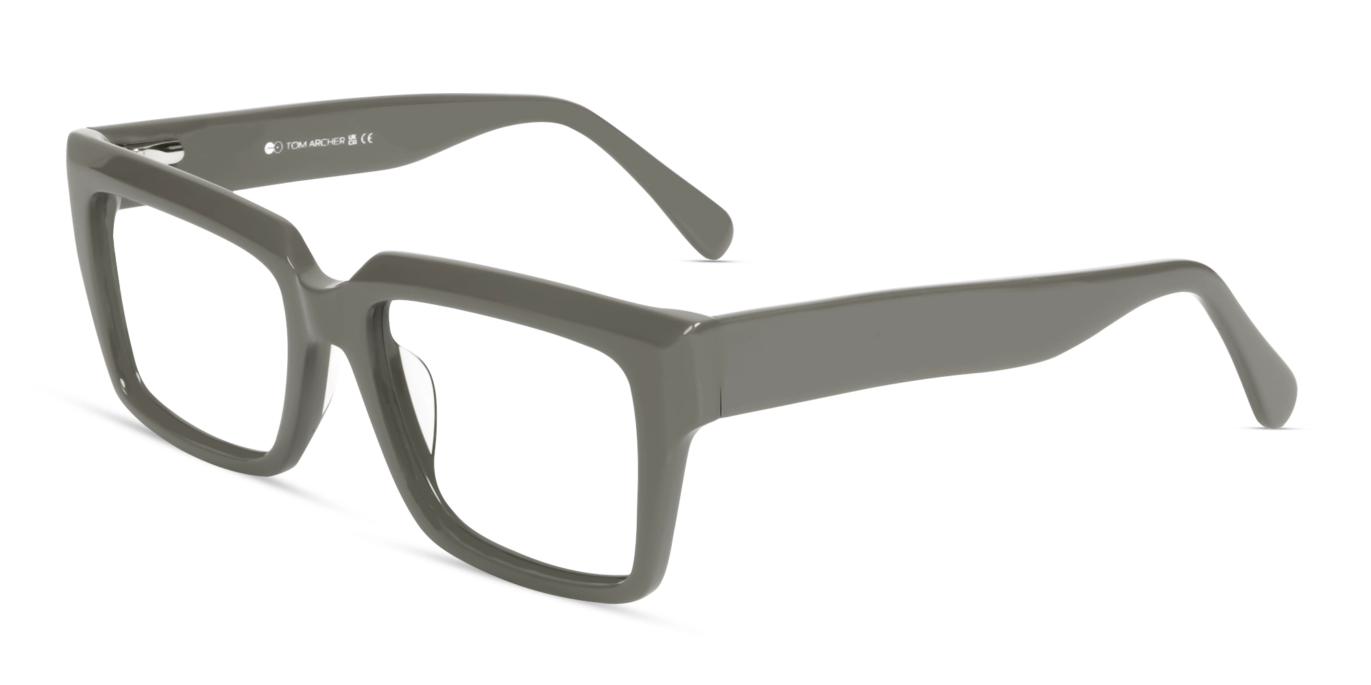 Dim Grey Large Rectangular Glasses-2
