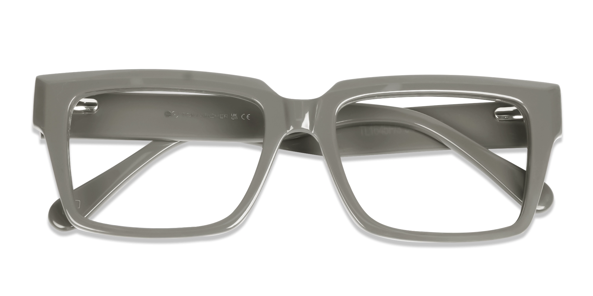 Dim Grey Large Rectangular Glasses-5