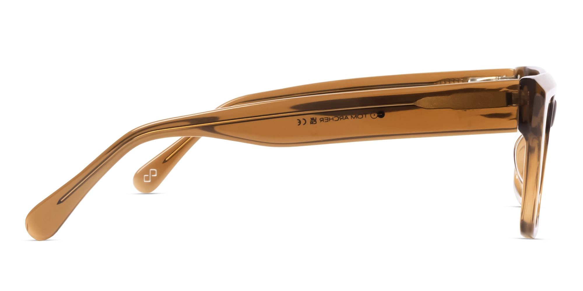 Acetate Crystal Brown Large Rectangular Glasses-3