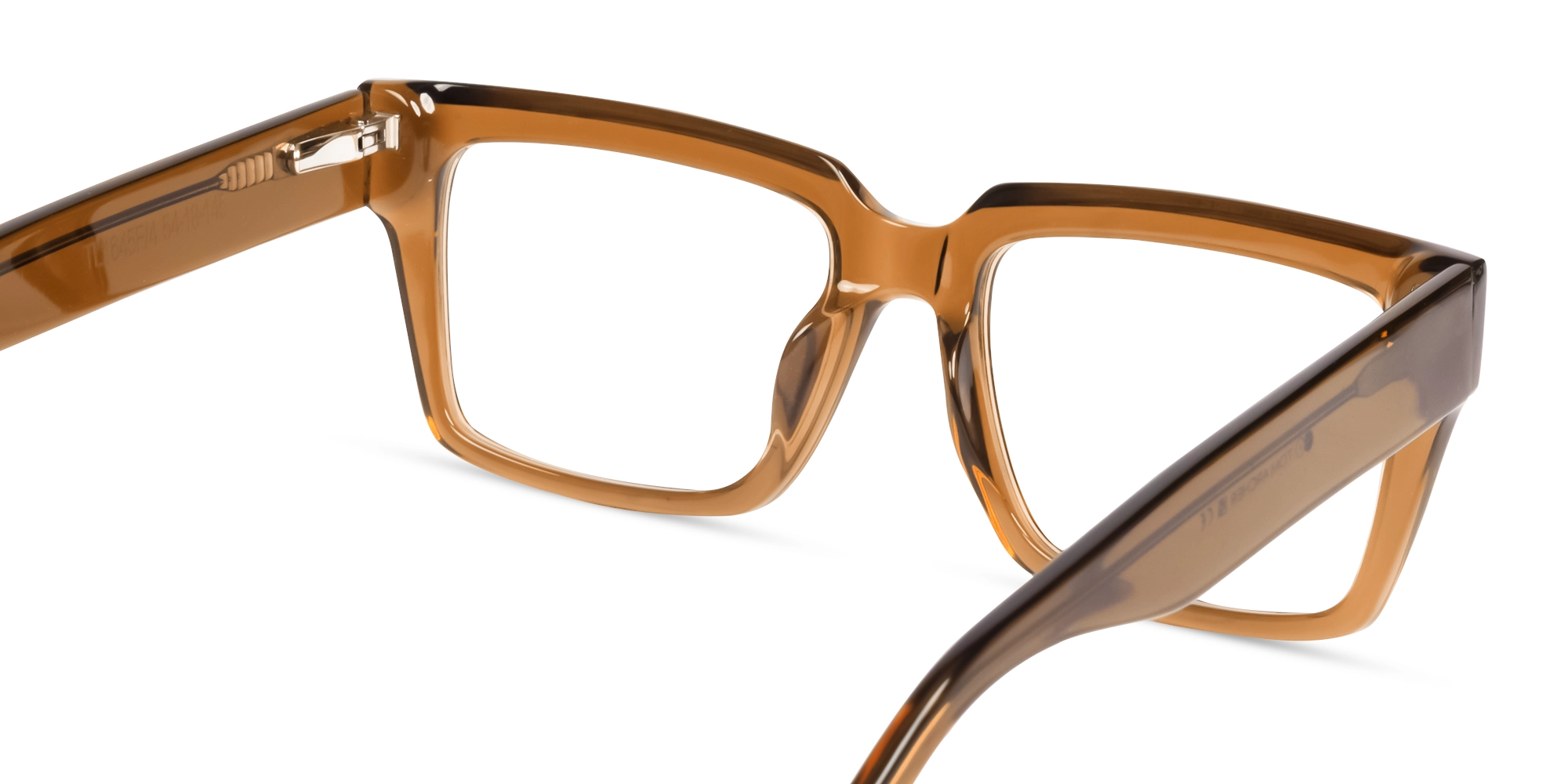 Acetate Crystal Brown Large Rectangular Glasses-4