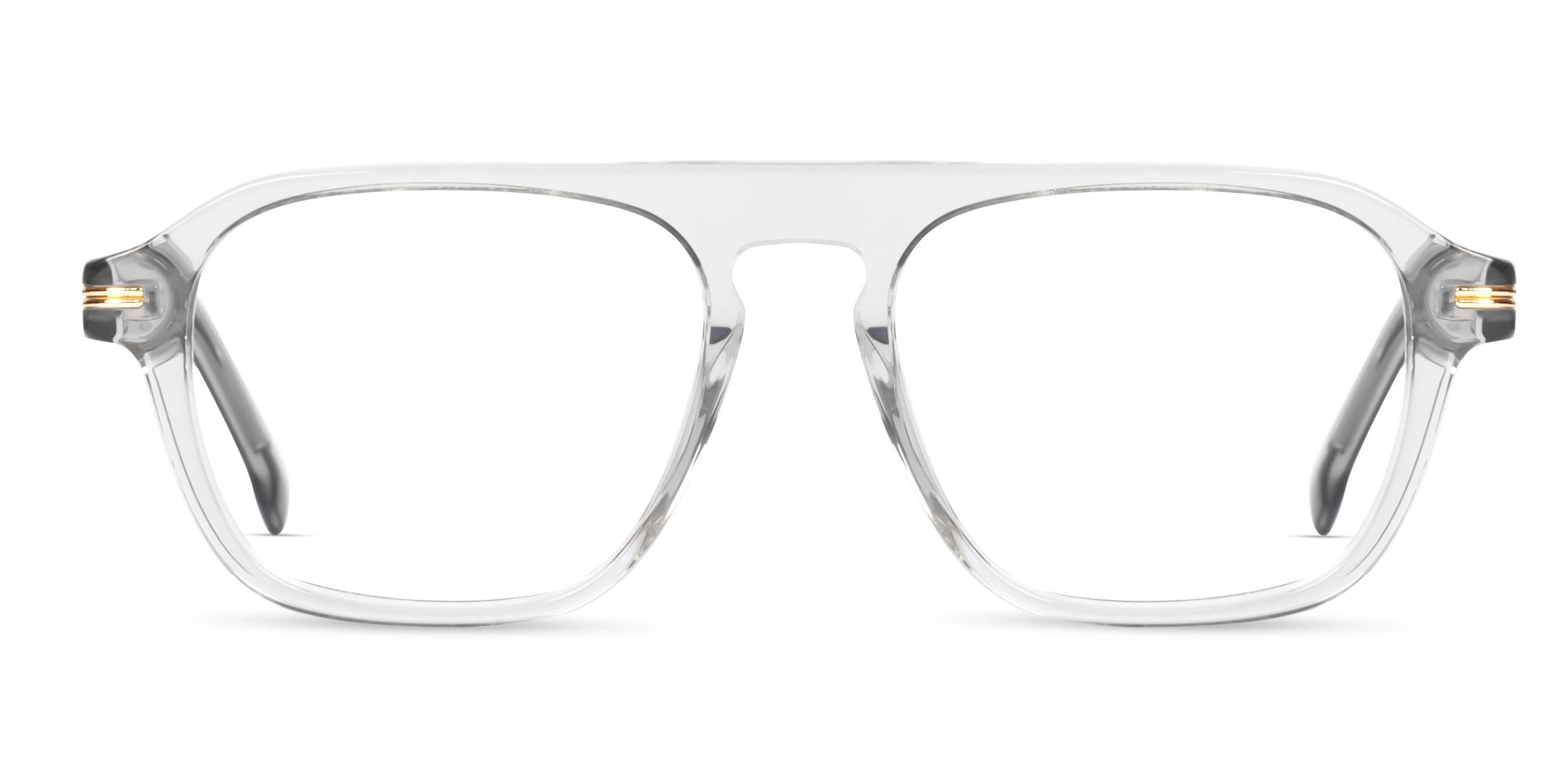 Crystal Clear Pilot Keyhole Bridge Glasses-1 Crystal Clear Pilot Keyhole Bridge Glasses-1