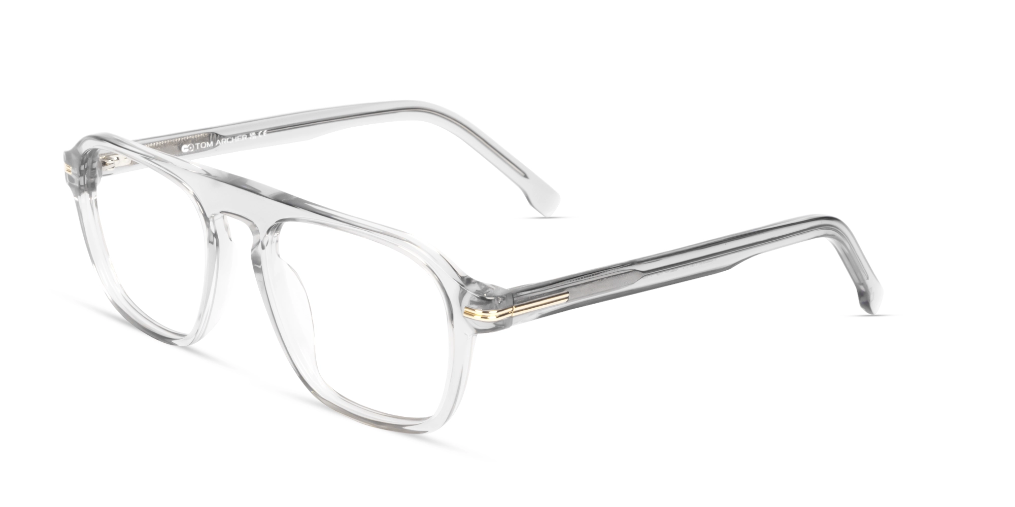 Crystal Clear Pilot Keyhole Bridge Glasses-2 Crystal Clear Pilot Keyhole Bridge Glasses-2
