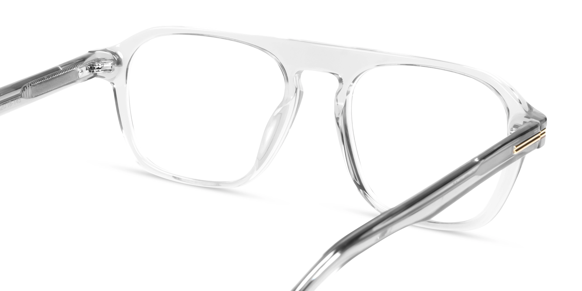 Crystal Clear Pilot Keyhole Bridge Glasses-4