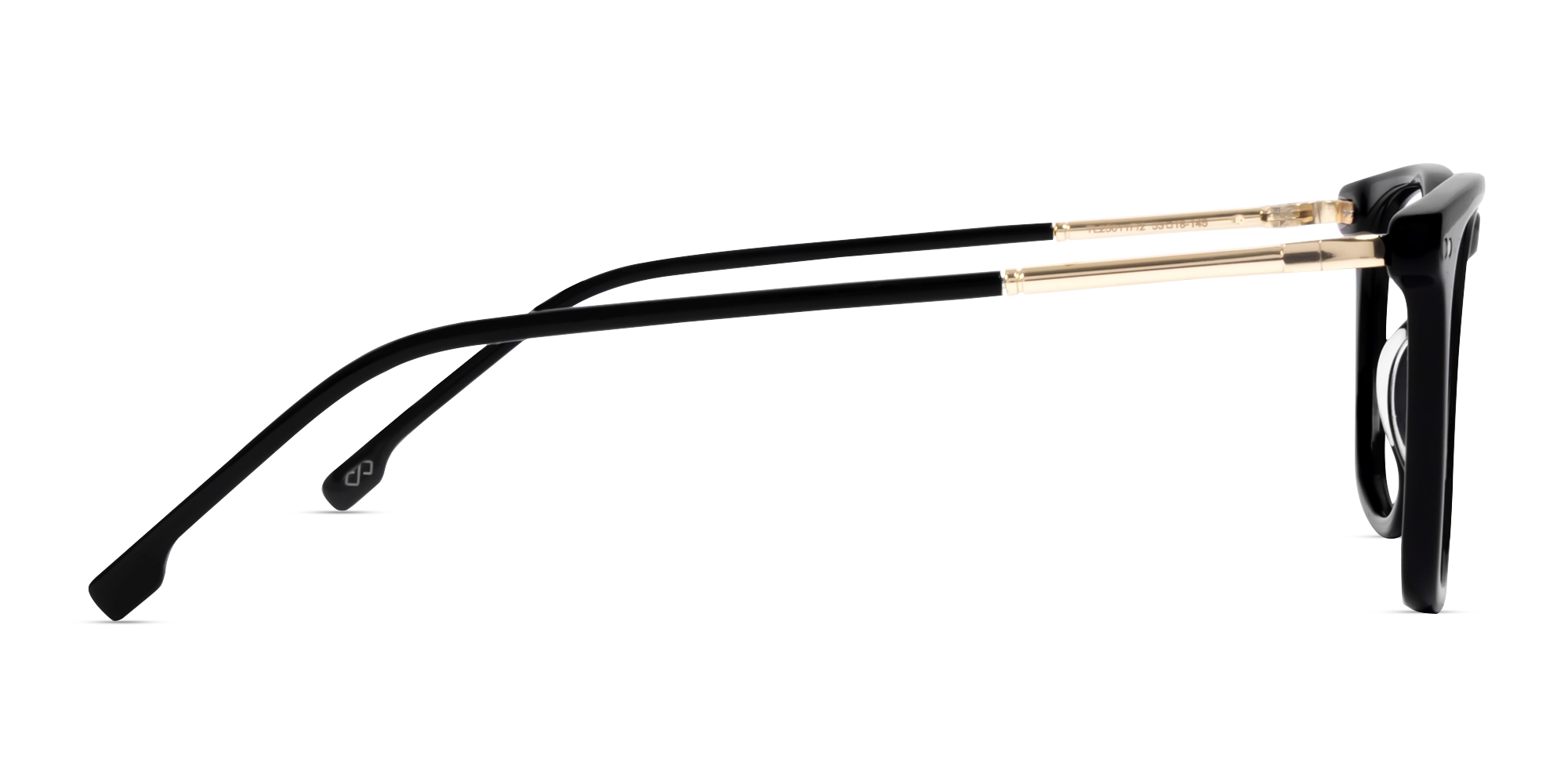 Black Spring Hinges Square Full-Rim Glasses-3