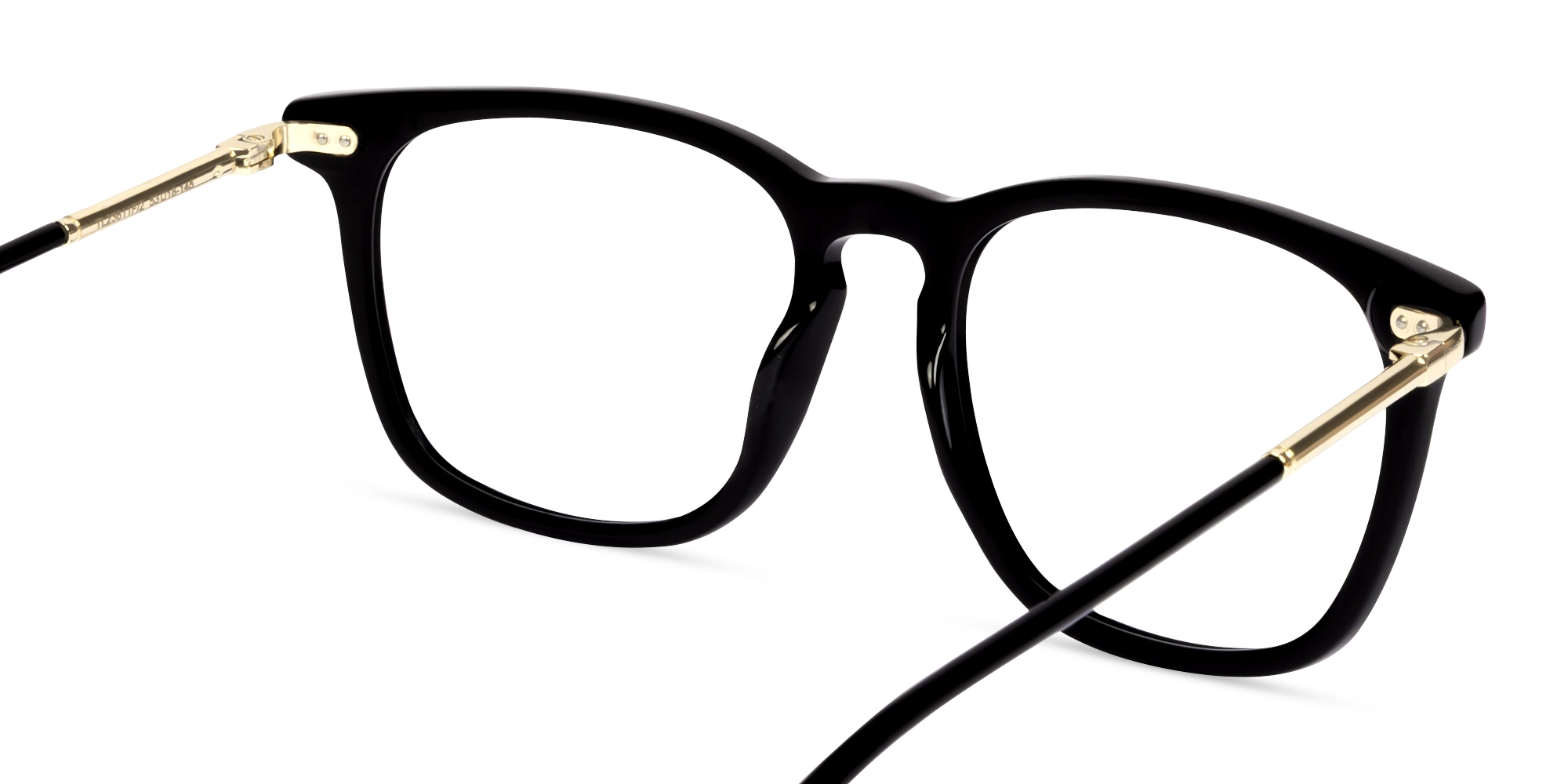 Black Spring Hinges Square Full-Rim Glasses-4