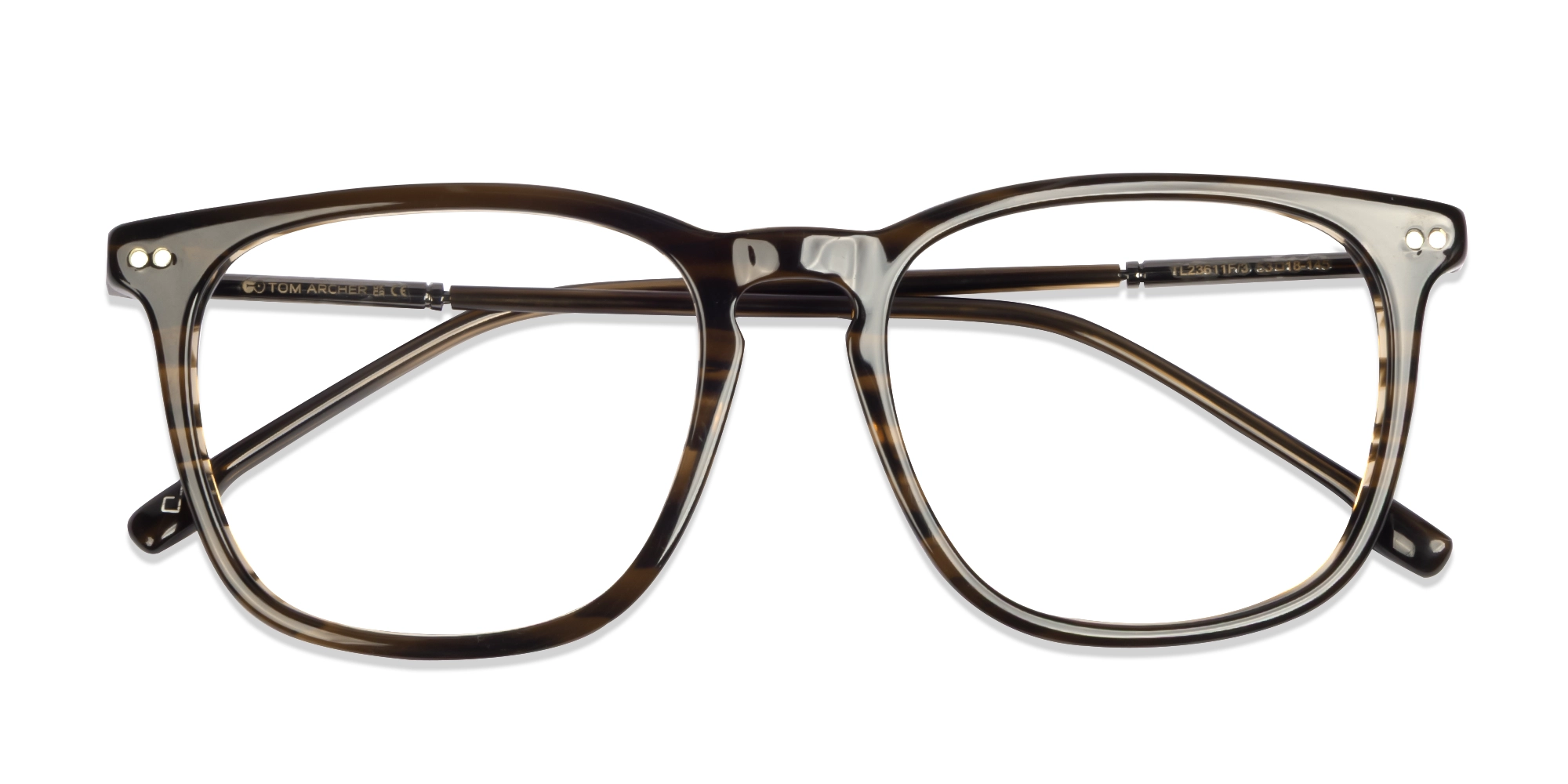 Textured Brown Square Full-Rim Glassse-5