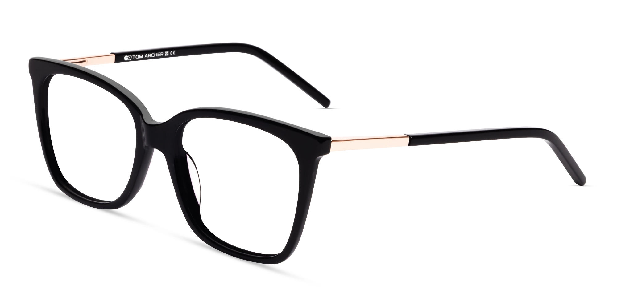 Black Square Acetate Fullrim Glasses-2