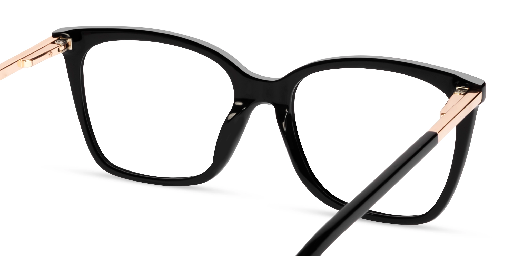 Black Square Acetate Fullrim Glasses-4