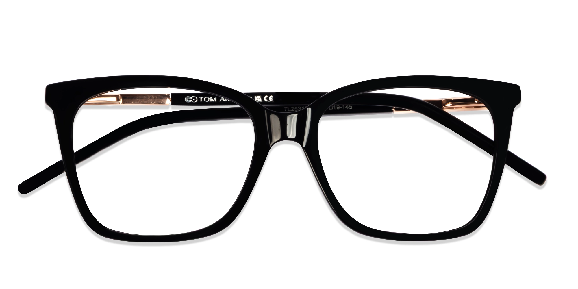Black Square Acetate Fullrim Glasses-5