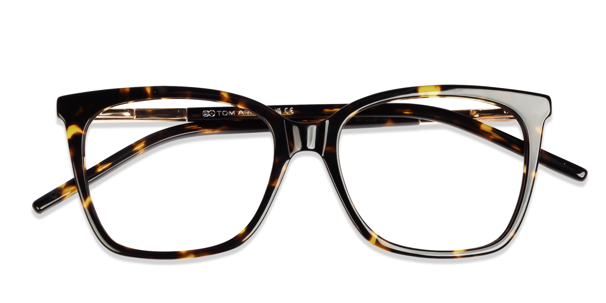 Havana Tortoise Square Acetate Fullrim Glasses-5