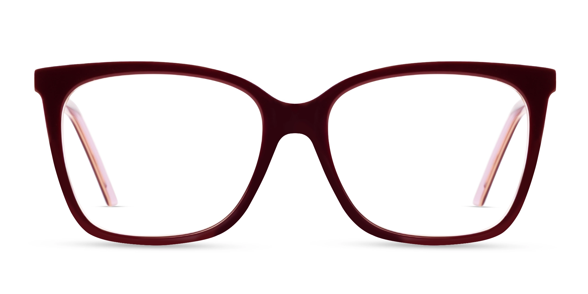 Wine Red Square Acetate Fullrim Glasses-1