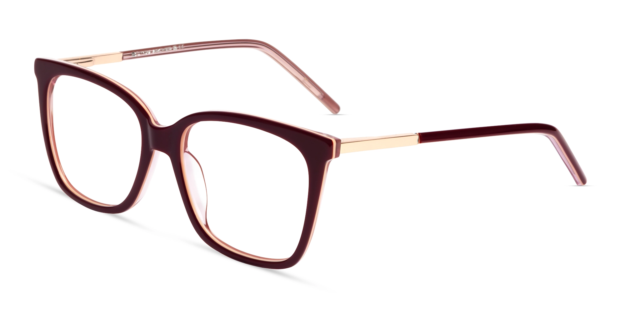 Wine Red Square Acetate Fullrim Glasses-2