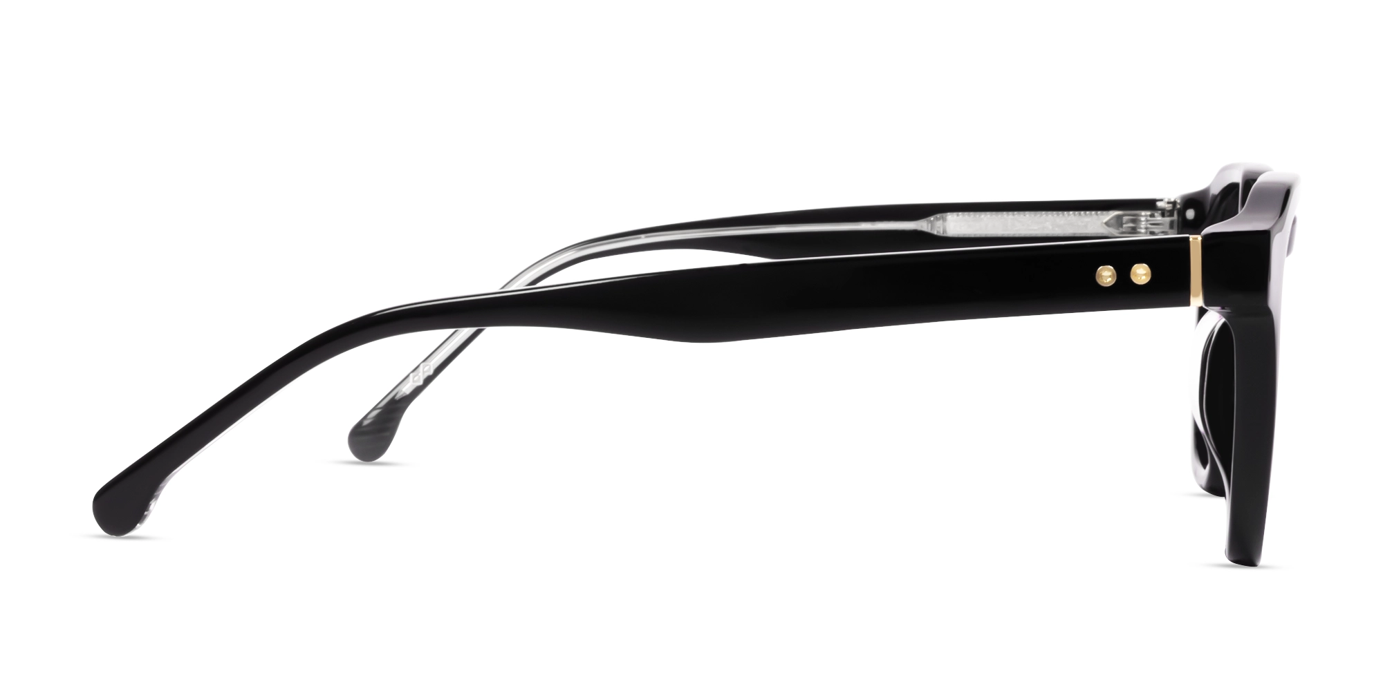 Black Geometric Round Full-Rim Glasses-4