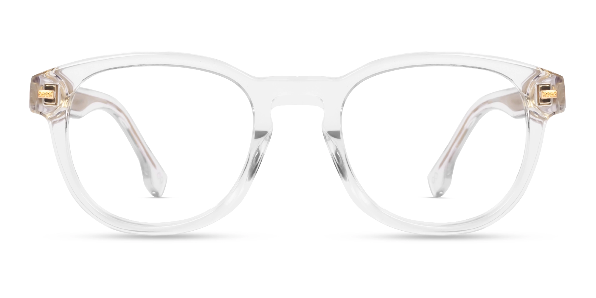 Crystal Clear Round Square Fullrim Glasses-1