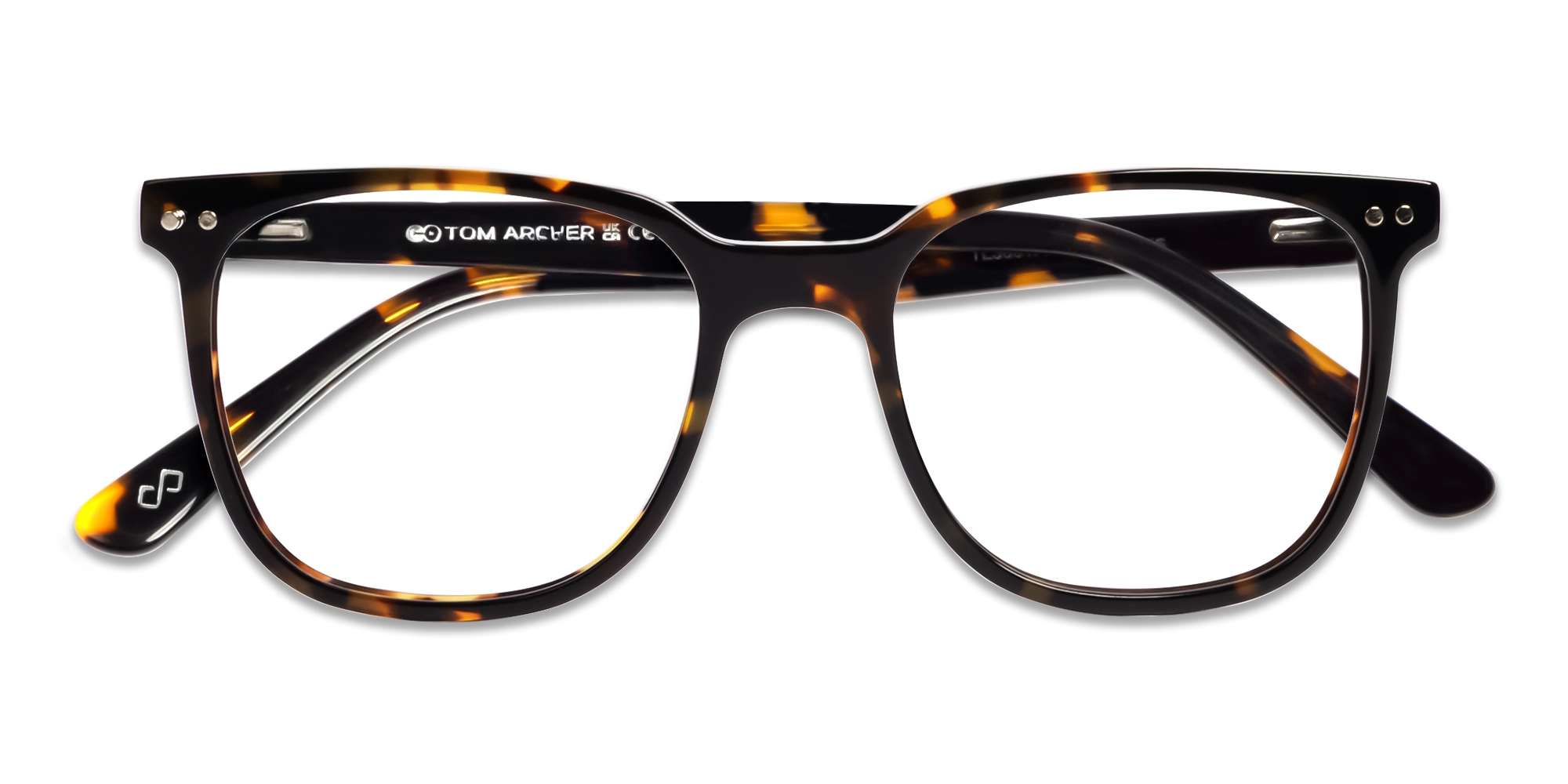 Tortoise Clip-On Glasses with Green & Yellow Lenses