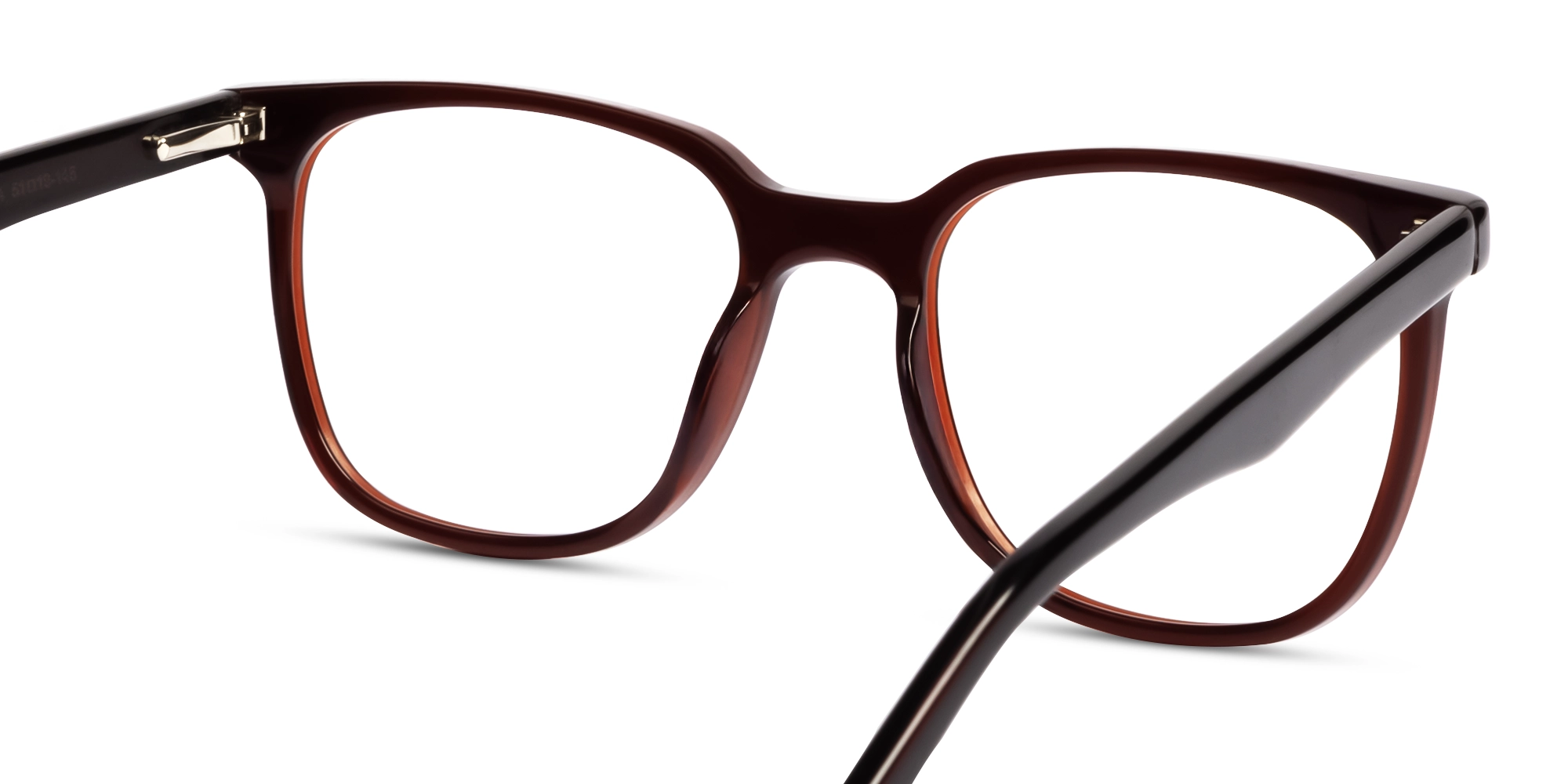 Dark Chestnut Clip-On Glasses with Yellow & Grey Lenses