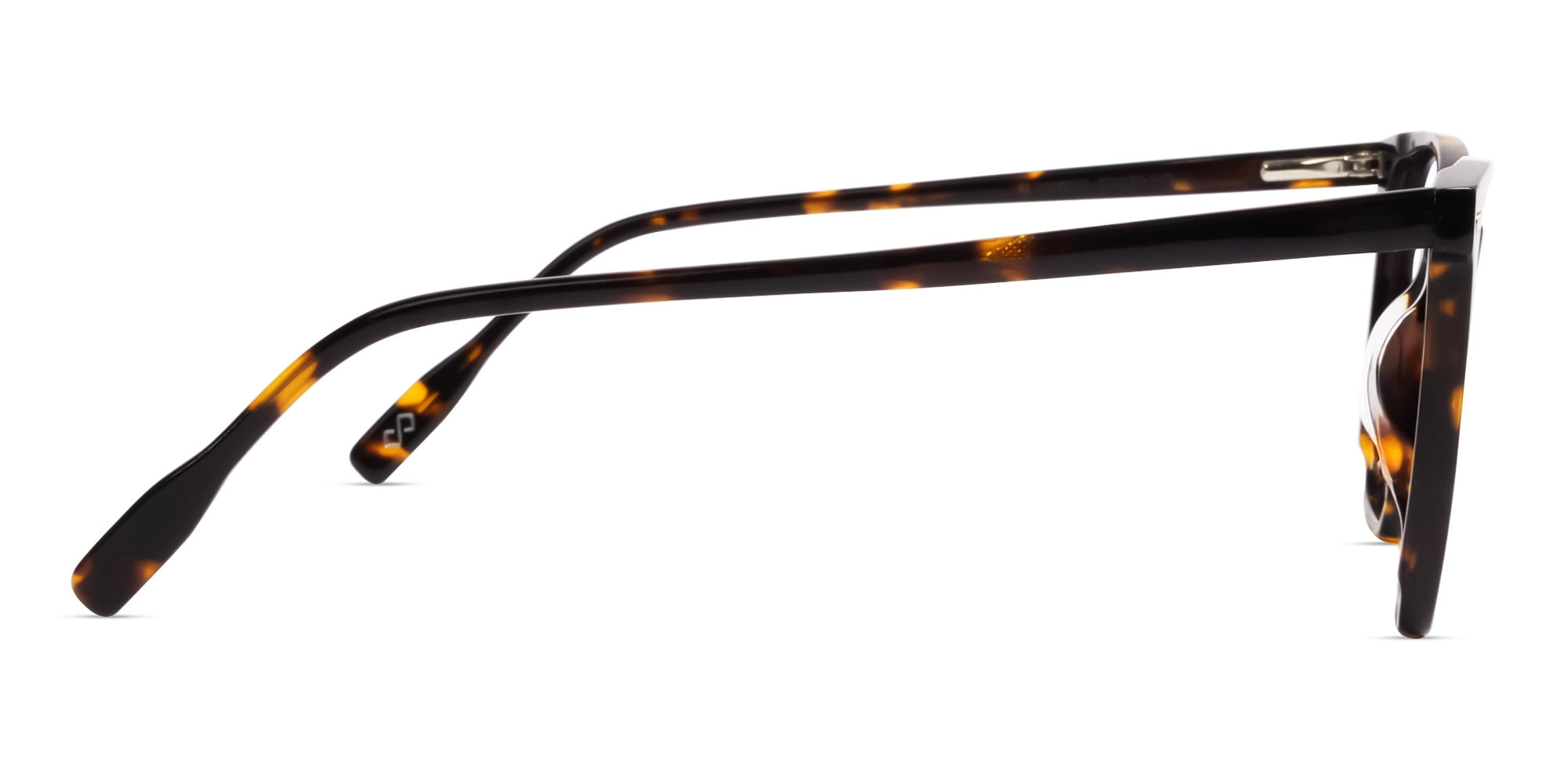 Tortoise Clip-On Glasses with Green & Yellow Lenses