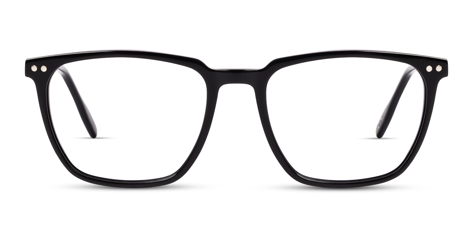Black Square Fullrim Clip-On Glasses Black Square Fullrim Clip-On Glasses